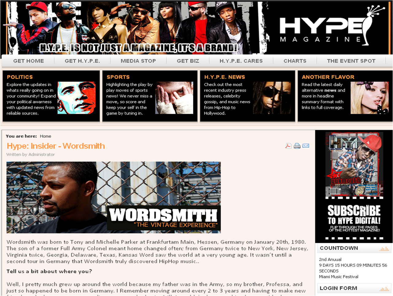 Interview w/ Hype Magazine